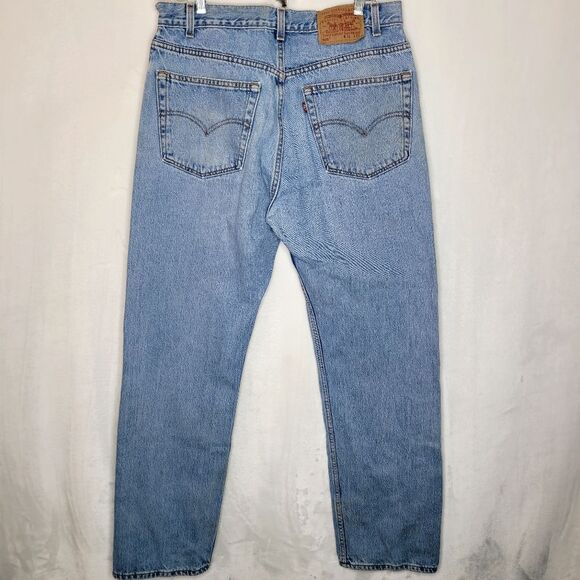 Vintage Levi's 505 Regular Fit Distressed Jeans Size 36 x 32 - Picture 5 of 11